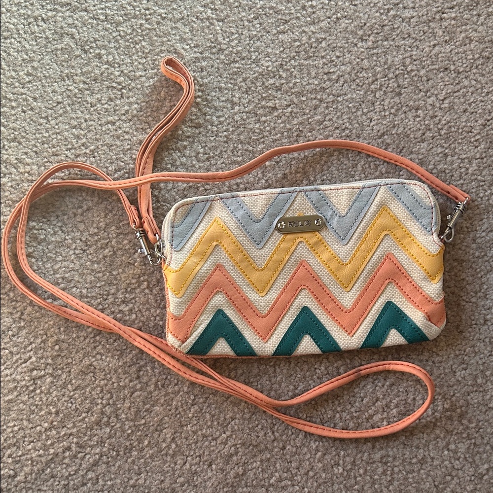 Relic Multicolor Chevron Crossbody Bag